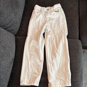 Cream Wide-Leg Pants